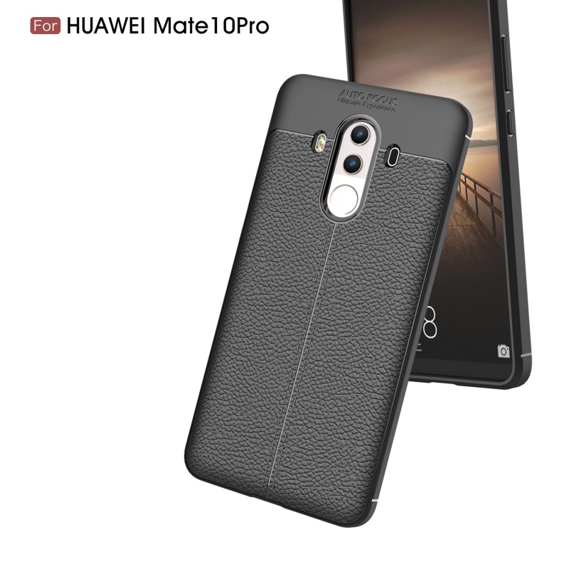 Case Huawei Mate 10 Pro #เคสฝาหลัง TPU ลายหนัง PU ผิวลิ้นจี่ช่วยป้องกันลายนิ้วมือและกันลื่นได้ดี พร้อมส่ง