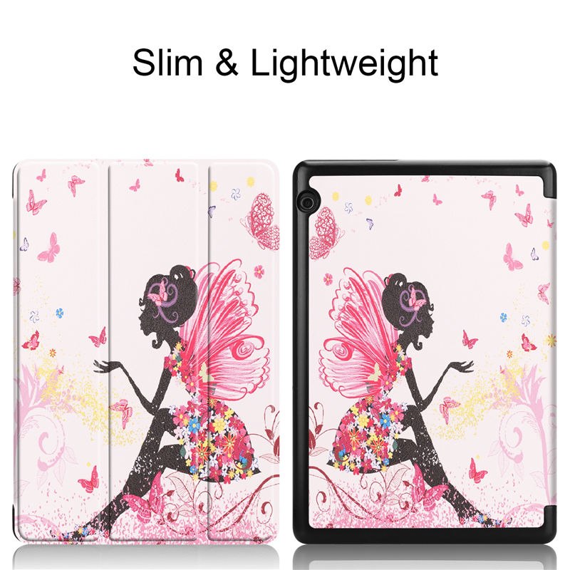 เคส Huawei MediaPad T5 10 #เคสฝาพับรูปแบบการพิมพ์ Tri-fold Stand Leather Case