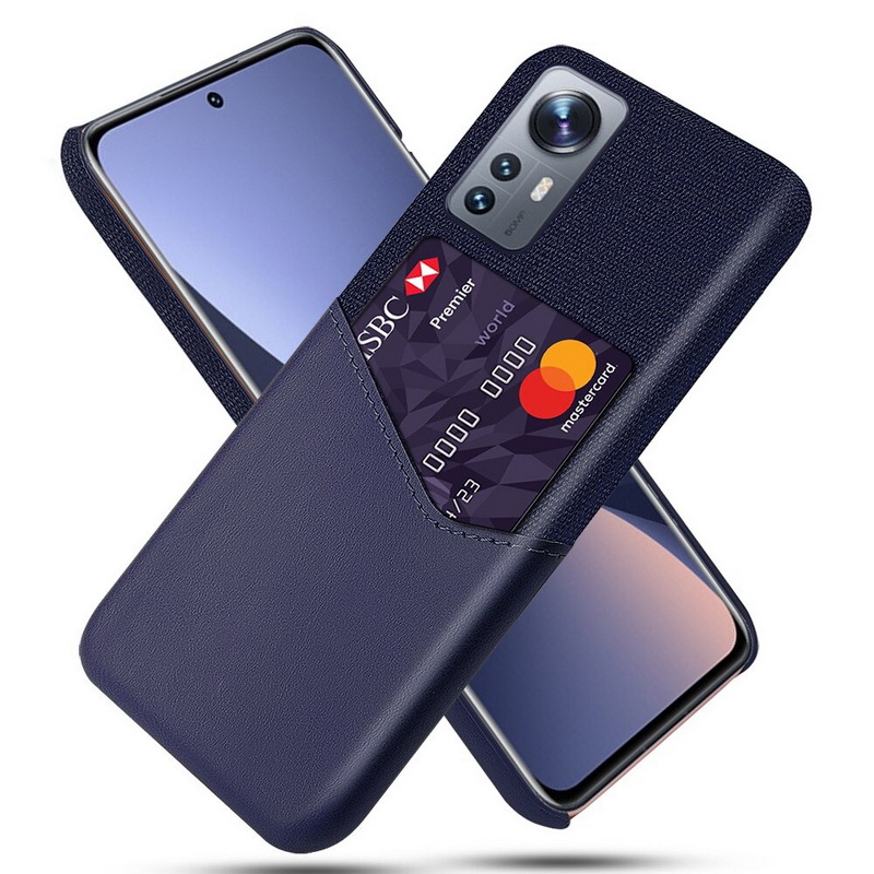 เคส Xiaomi 12 Pro #เคสฝาหลัง Hybrid Protective มีช่องเสียบการ์ด Card Slot PC + PU Leather + Cloth