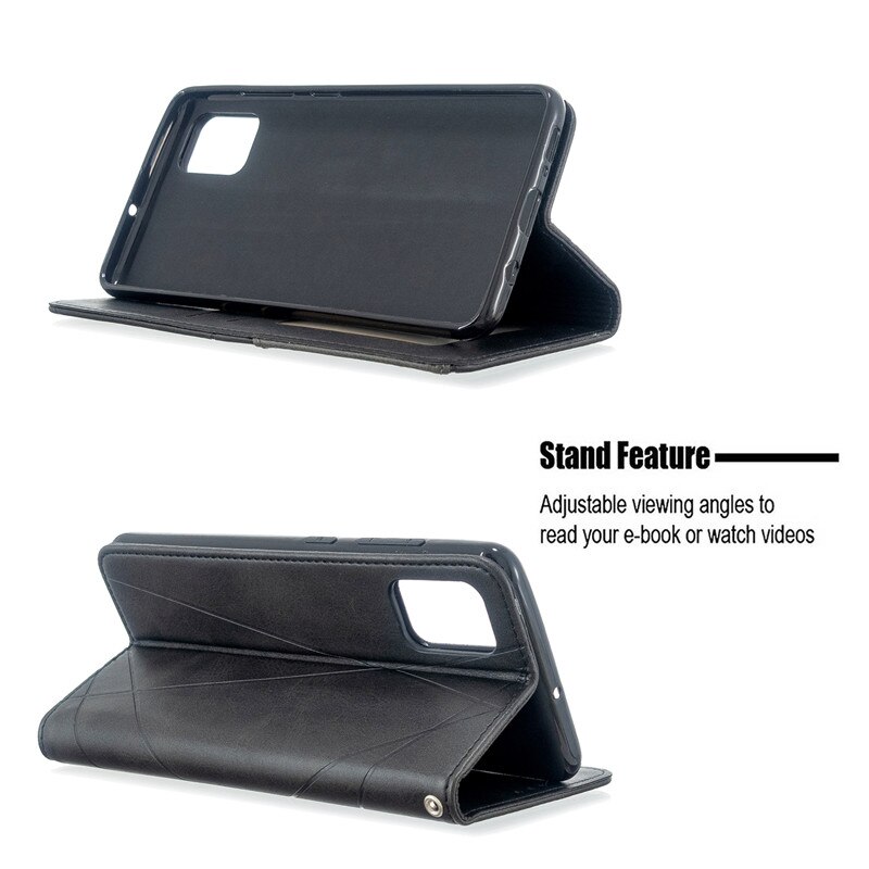 Case iPhone 13 Pro Max#เคสฝาพับหนัง PU มีช่องเสียบ ID บัตรอื่นๆในตัว Geometric Pattern Leather Card Holder Protective