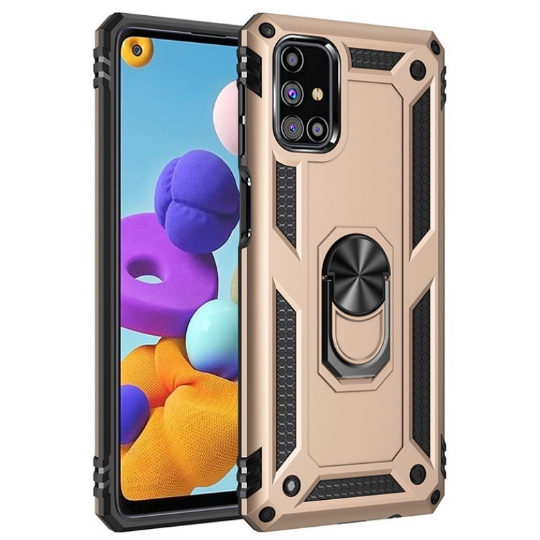 Case Samsung Galaxy M51 #เคสฝาหลัง Hybrid TPU+PC มีแหวนสวมนิ้ว
