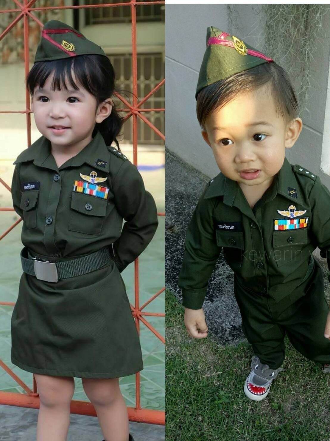 ชุดทหารบก เด็กชายหญิง