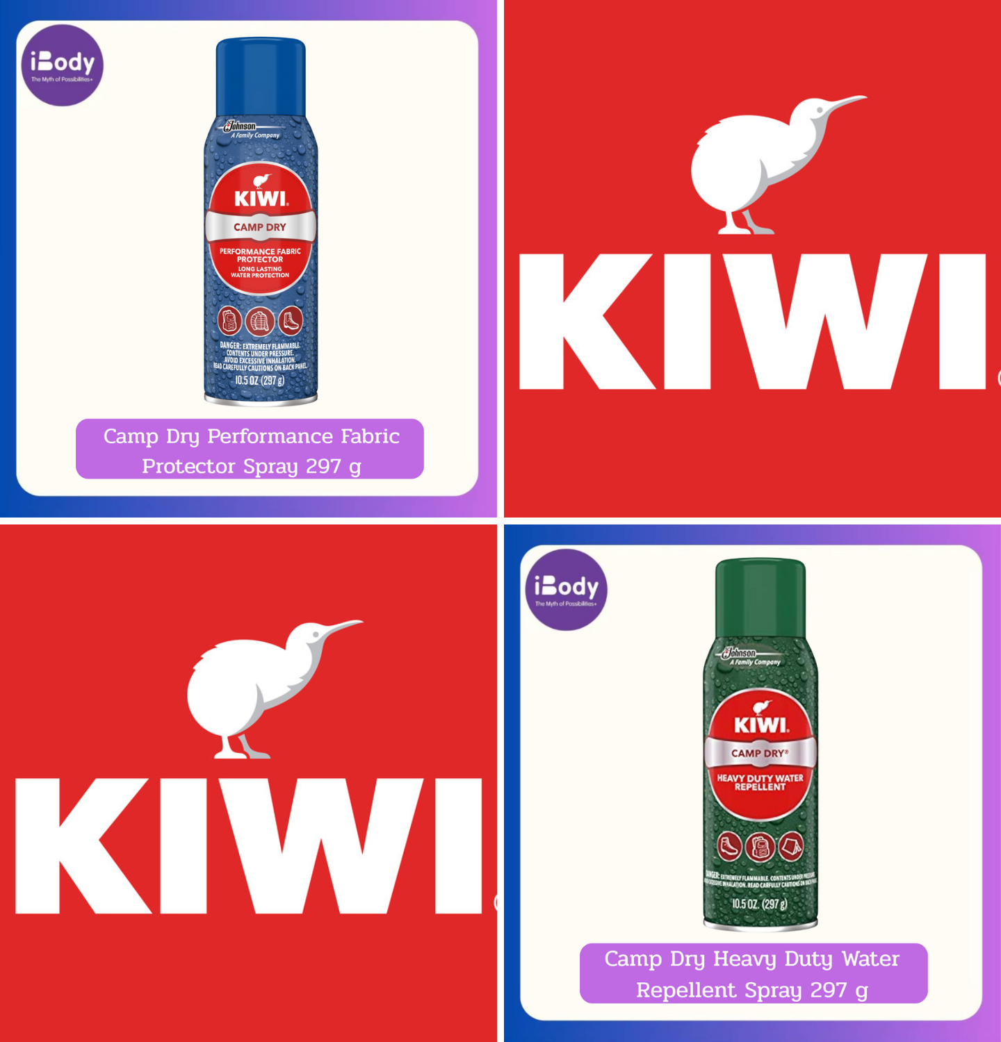 KIWI® Camp Dry Spray 297g กีวี สเปรย์กันน้ำ เหมาะสำหรับอุปกรณ์กลางแจ้ง เคลือบกันน้ำ กันเปียก