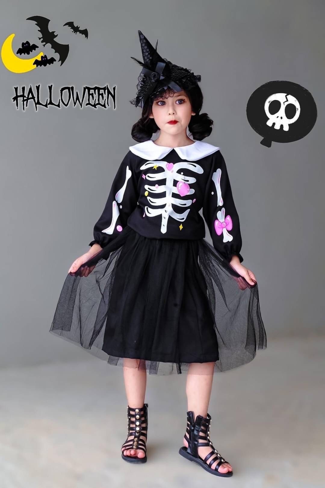 ชุดแฟนซีเด็กหญิง โครงกระดูก