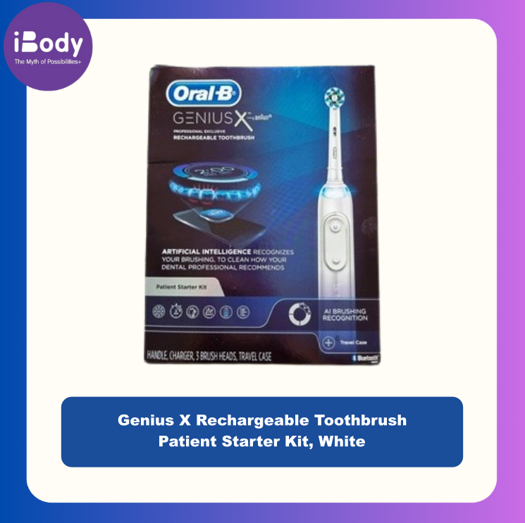 (Oral-B®) Genius X Rechargeable Toothbrush Patient Starter Kit, White ออรัล-บี จีเนียส แปรงสีฟันไฟฟ้า