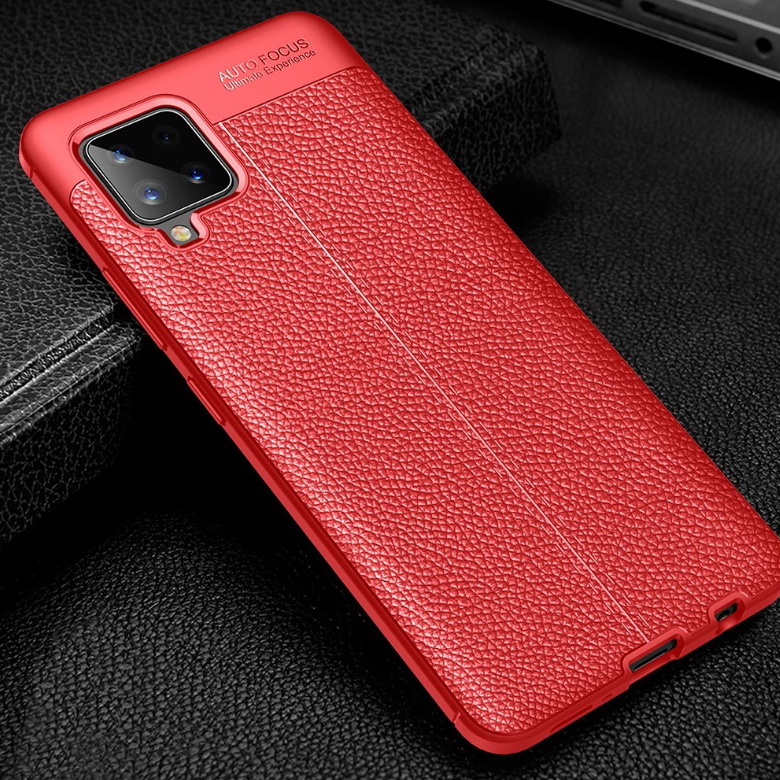 เคส Samsung Galaxy A42 5G #เคสฝาหลัง TPU ผิวลิ้นจี่ช่วยป้องกันลายนิ้วมือและกันลื่นได้ดี