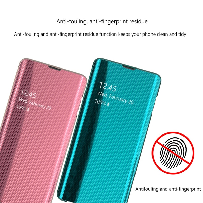 Case Huawei P20 Lite / Nova 3e #เคสฝาพับแบบ Window Mirror Surface