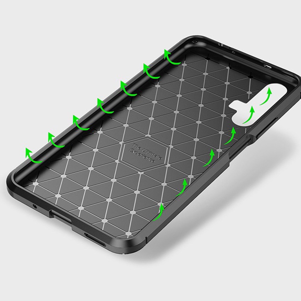 เคส Samsung Galaxy A20s #เคสฝาหลังนิ่ม Carbon Fiber Anti-drop TPU Protection