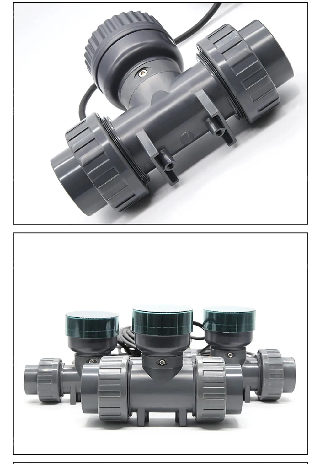RS485 ดิจิตอลจอแสดงผล Flow Meter UPVC Water