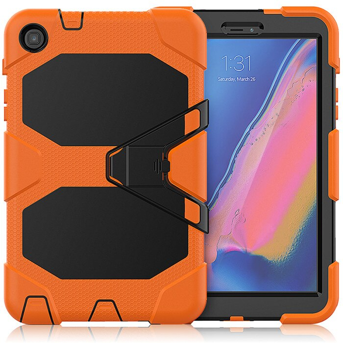 Case Samsung Galaxy Tab A 8.0 (2019) P200 P205 #เคสฝาหลังไฮบริดกันกระแทก ซิลิโคน+พลาสติก Combo Shell น้ำหนักเบา