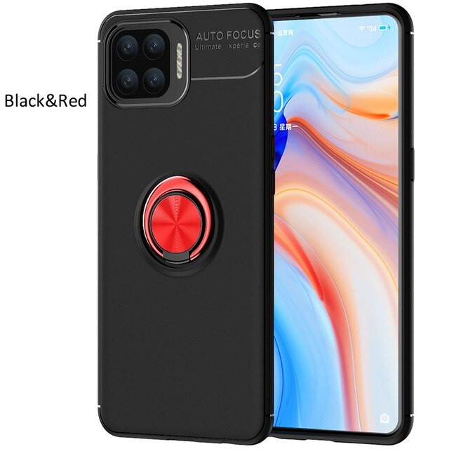 เคส OPPO A93 #เคสฝาหลัง TPU Finger Ring Kickstand (แผ่นโลหะแบบ Built-in)