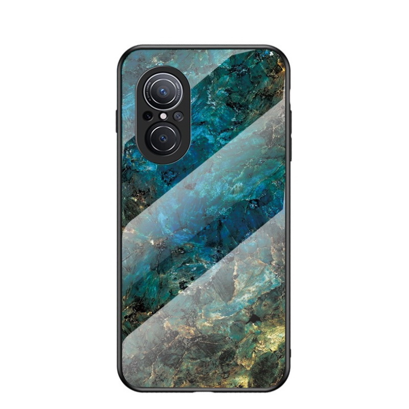 Case Huawei Nova 9 SE #เคสฝาหลัง Gradient Color ลายหินอ่อน Glass + PC + TPU Hybrid Case
