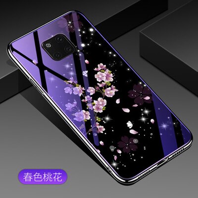 เคส Huawei Mate 20 X #เคสฝาหลังไฮบริดขอบเงา Electroplated TPU Soft Frame + Blue-ray Tempered Glass + PC