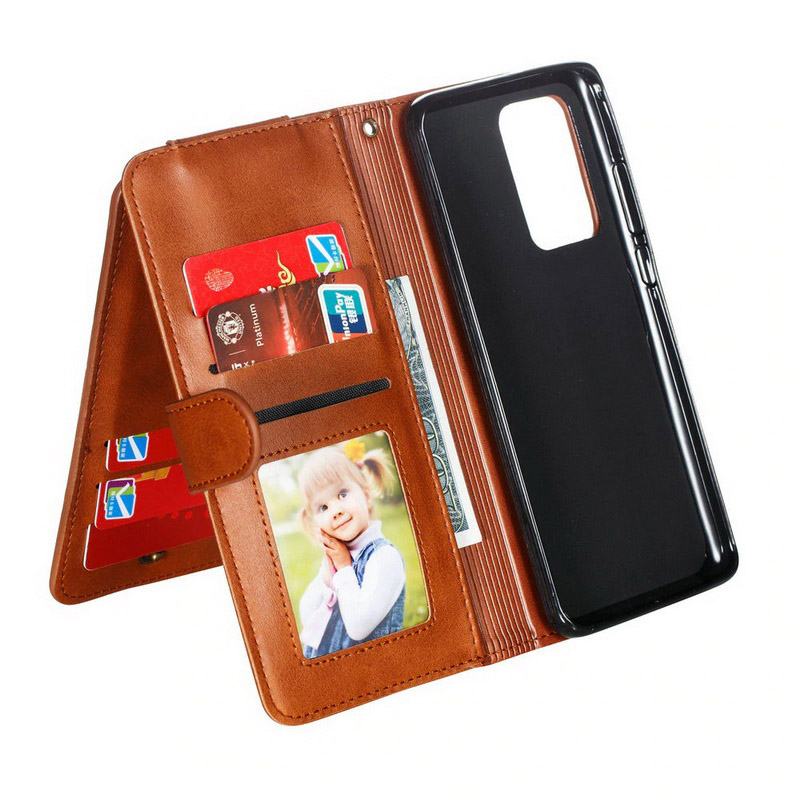 เคส Xiaomi Mi 10T Pro #เคสฝาพับแบบกระเป๋าสตางค์ช่องใส่บัตรหลายช่อง Multi-slot Wallet Zippered Leather พร้อมสายคล้อง