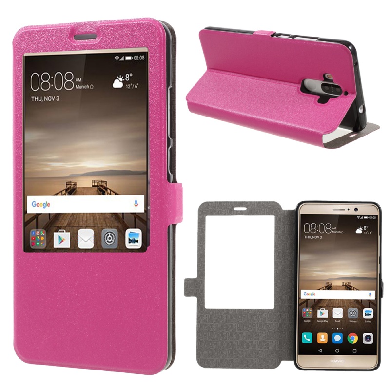 Case Huawei Mate 9 เคสฝาพับมีช่องวิว สีสันสวยงาม