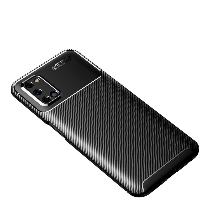 Case OPPO A92 #เคสฝาหลังนิ่ม Carbon Fiber Anti-drop TPU Protection