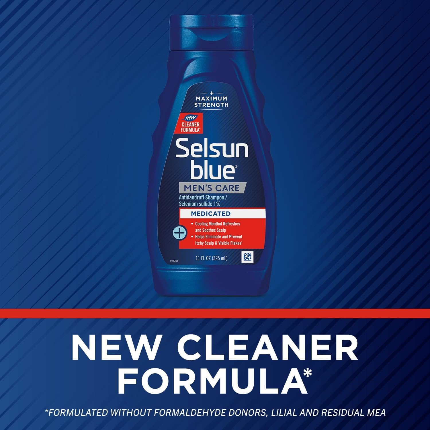 (Pre Order) Selsun Blue® Men's Care Medicated Antidandruff Shampoo, Maximum Strength Scalp Treatment With Selenium Sulfide แชมพูขจัดรังแค สำหรับผู้ชาย