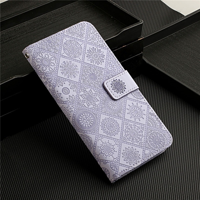 เคส Samsung Galaxy A13 5G #เคสฝาพับหนัง PU ลายดอกไม้พร้อมสายคล้องมือ Imprinted Flower Wallet Leather Magnet Clasp Case with Strap