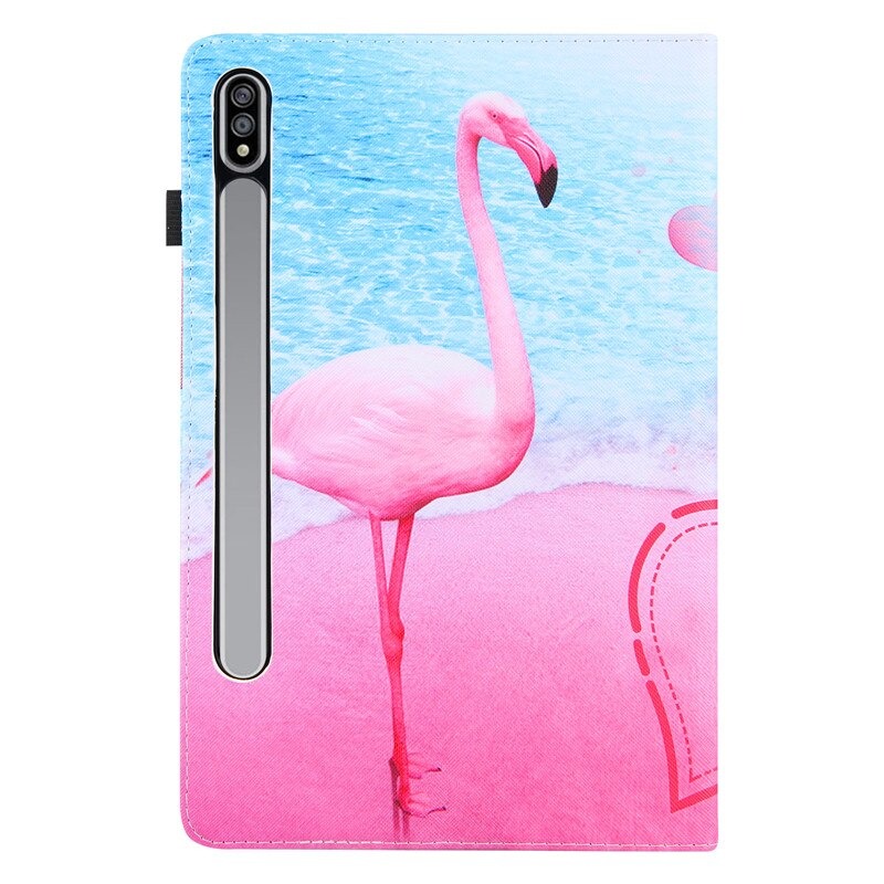 เคส Samsung Galaxy Tab S7 FE 12.4"(T730,T736) #เคสหนัง PU+TPU พิมพ์ลายพับตั้งได้ Printed Pattern PU Leather Case