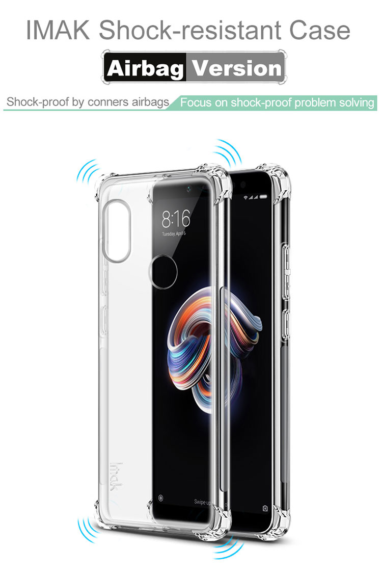 Case Xiaomi Redmi Note 5 #เคสฝาหลัง IMAK Sandy Feel Airbag Shockproof TPU + ฟิล์มกันรอย Explosion-proof Screen Film