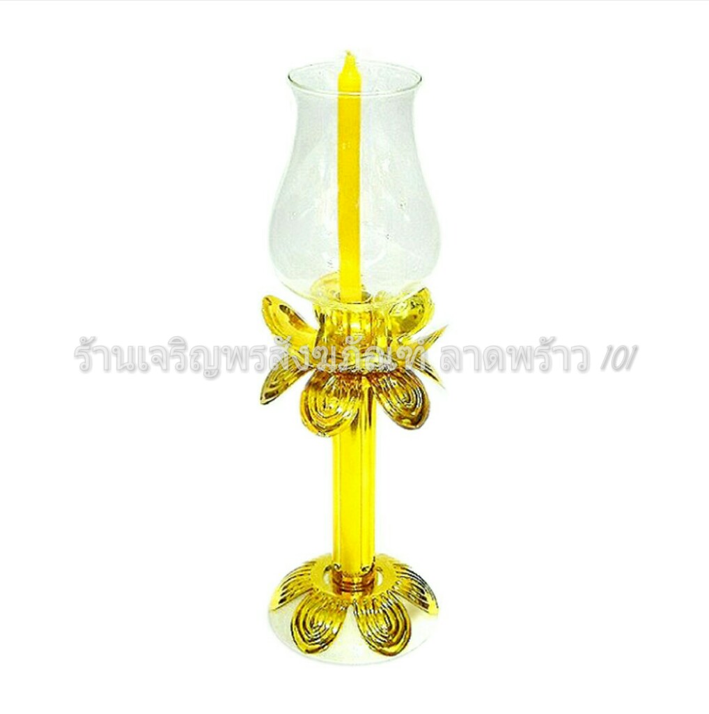 โคมเวียนเทียน-โคมถวายพระพร (อลูมีเนียม โคมแก้วใส มีฐานตั้งได้)