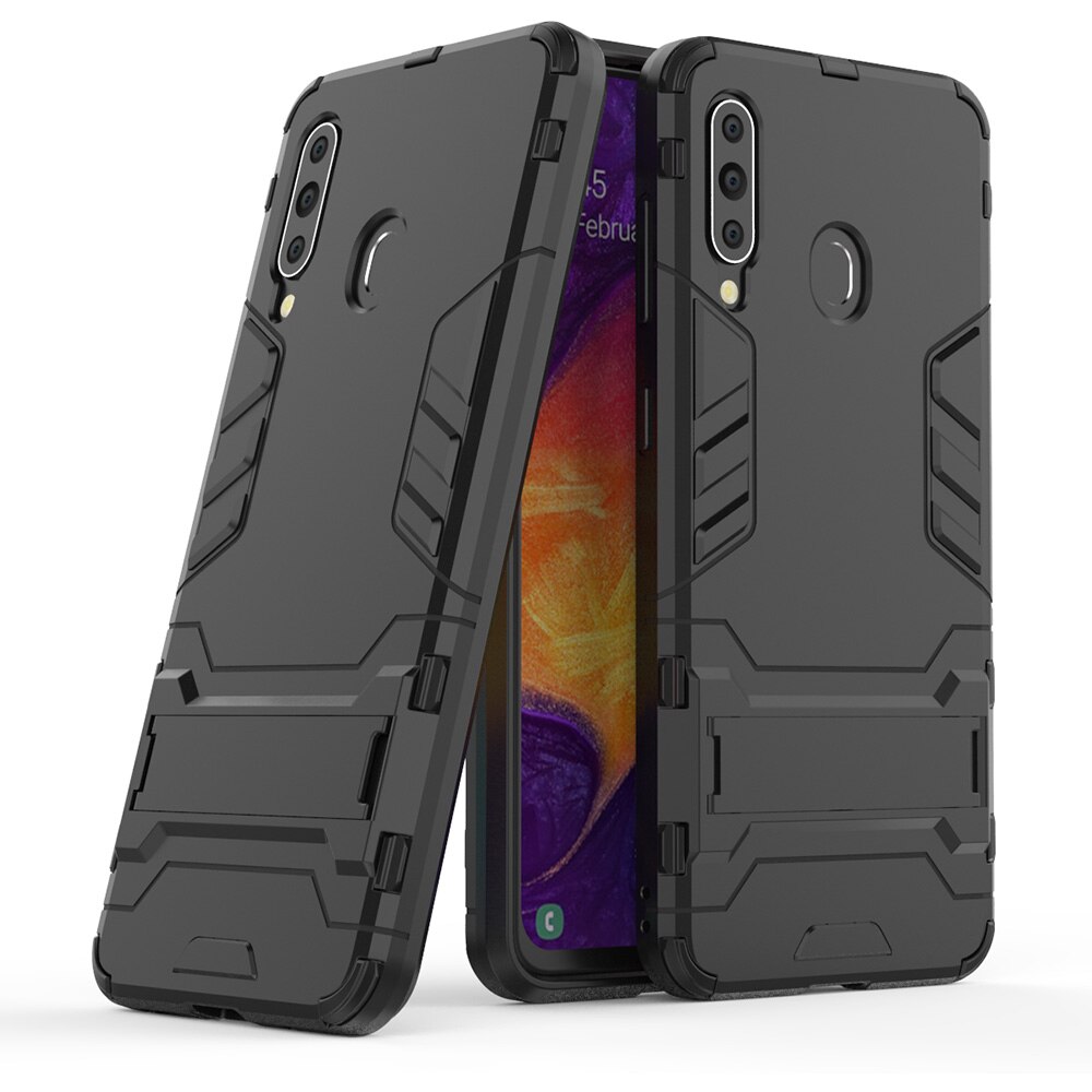 เคส Samsung Galaxy A20s #เคสฝาหลังพลาสติก ไฮบริด TPU + Kickstand (สินค้าพร้อมส่ง)
