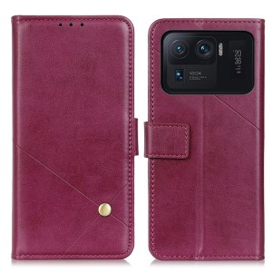 Case Xiaomi Mi 11 Ultra #เคสฝาพับหนัง PU แบบกระเป๋าสตางค์ Rivet Decor PU Leather Wallet Stand Phone Cover