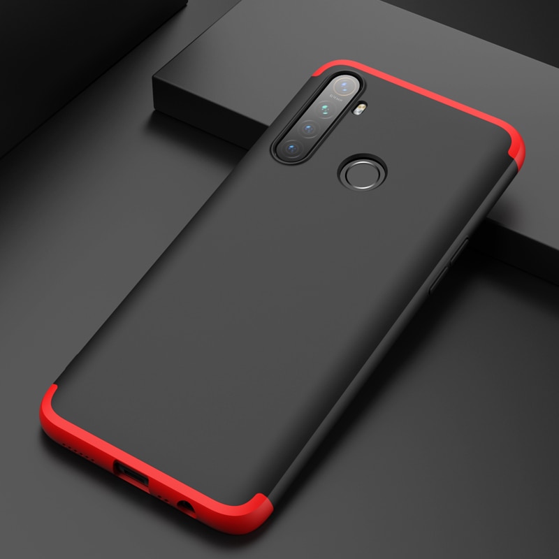 เคส realme 5i #เคสฝาหลังพลาสติกแข็ง Detachable All-wrapped Matte แยกชิ้นได้