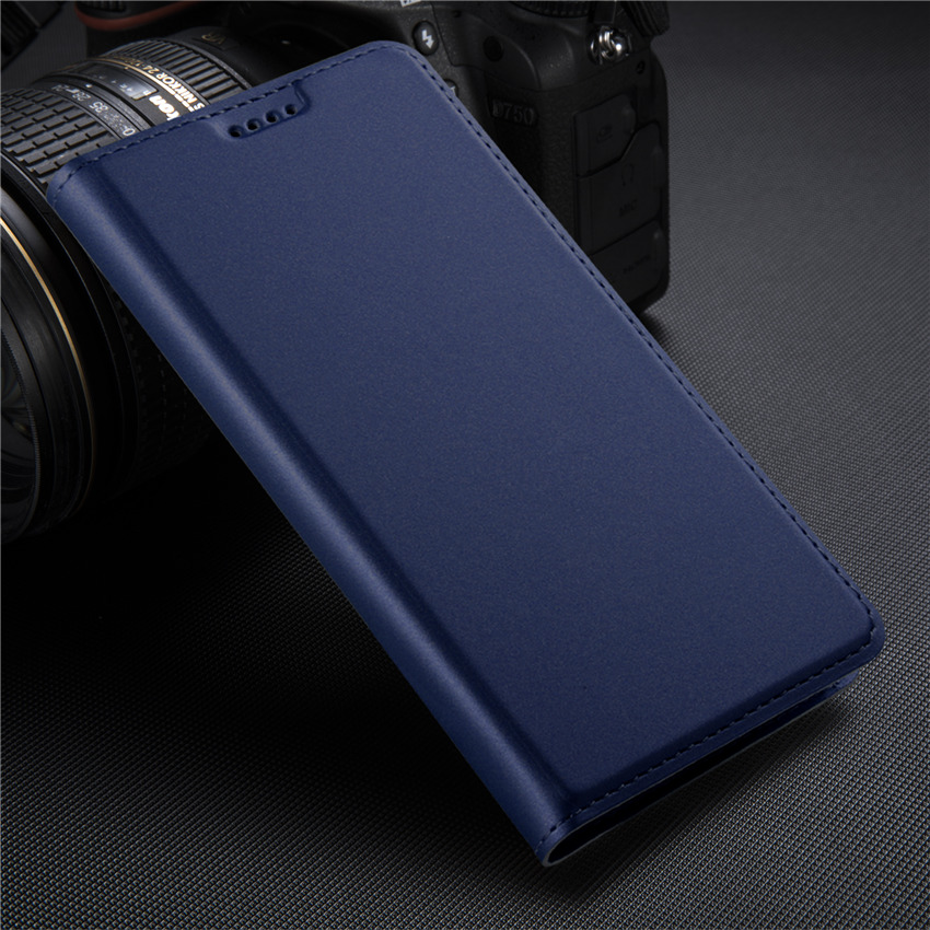 เคส Xiaomi Mi Max 3 #เคสฝาพับ Auto-absorbed Magnetic Stand Leather มีช่องเสียบบัตร