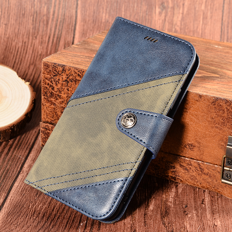 เคส OPPO A9 (2020)/A5 (2020)#เคสฝาพับหนัง PU ออกแบบสี 2 โทนปิดแม่เหล็ก มีช่องเก็บบัตรคุณภาพดี