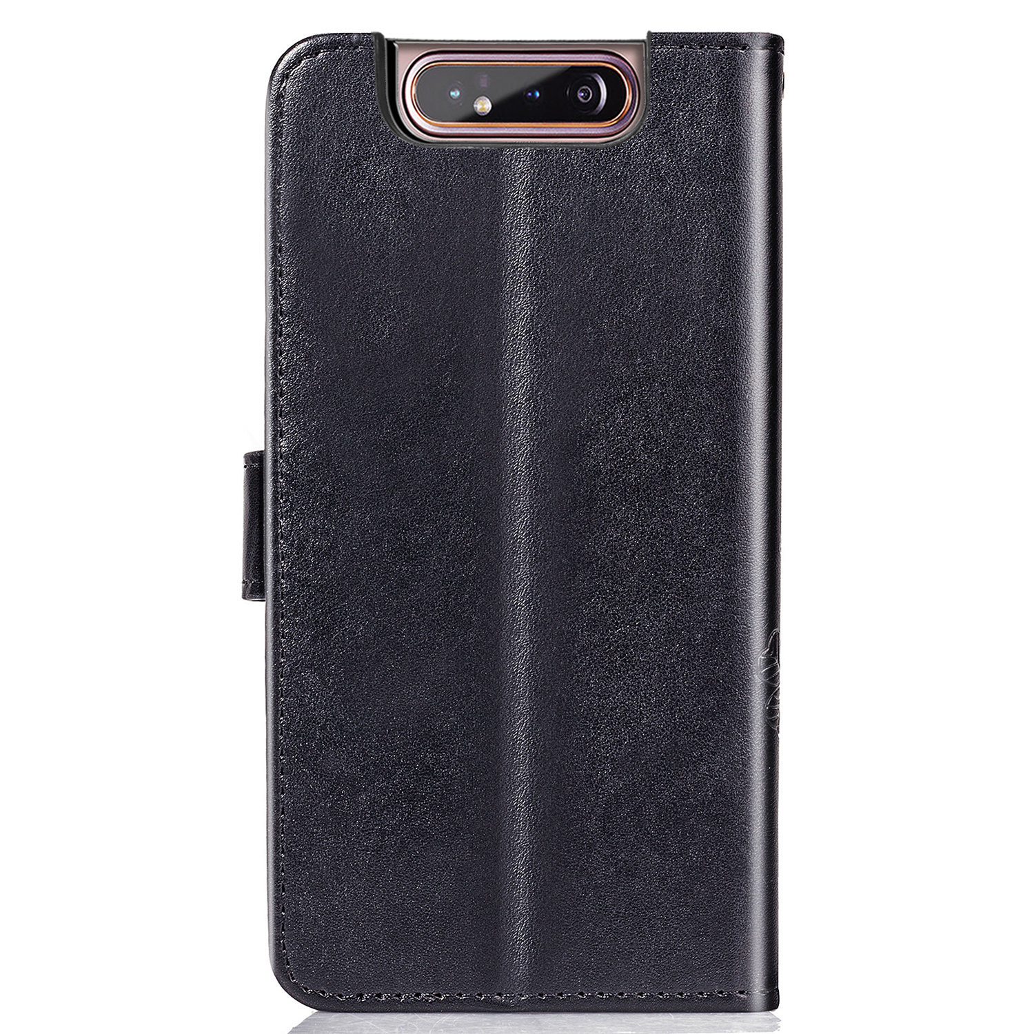 Case Samsung Galaxy A80 #เคสฝาพับมีช่องใส่บัตร Imprint Clover Pattern Leather Wallet
