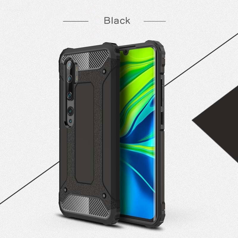 Case Xiaomi Mi Note 10 Pro #เคสฝาหลังเกราะป้องกัน ไฮบริด พลาสติก+TPU Heavy Duty Rugged Hybrid