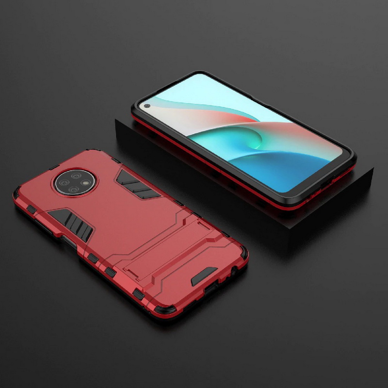 Case Redmi Note 9T 5G #เคสฝาหลังพลาสติก ไฮบริด TPU + Kickstand