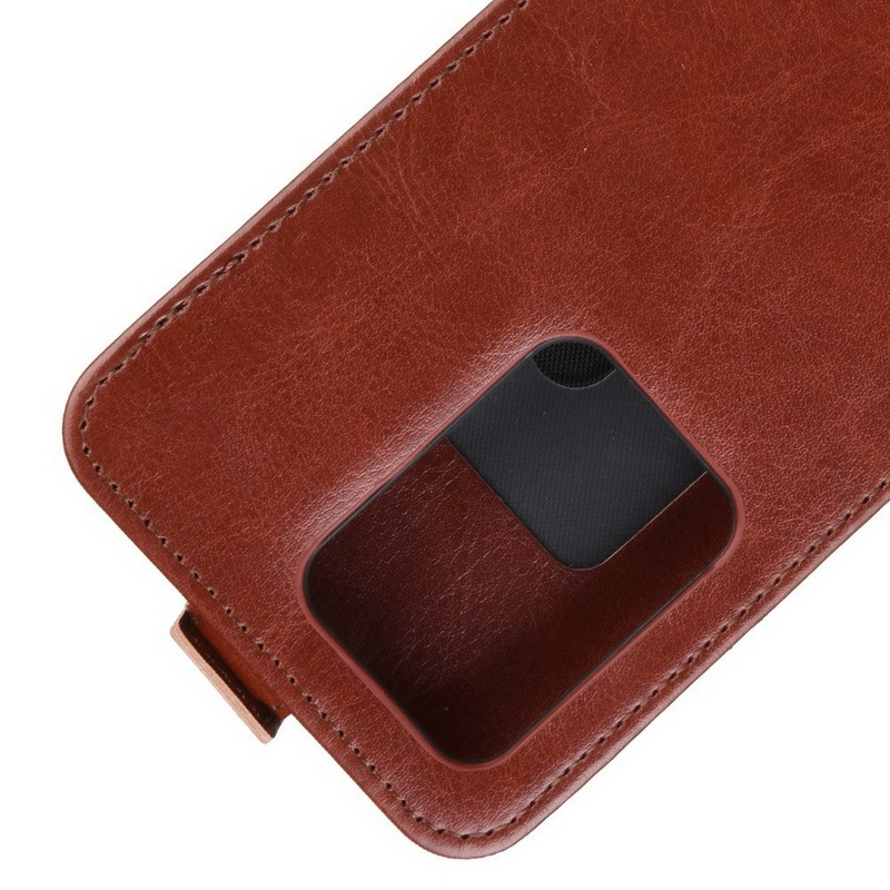 เคส Samsung Galaxy S20 Ultra / S20 Ultra 5G #เคสฝาพับหนัง PU Crazy Horse แนวตั้ง พร้อมช่องเสียบการ์ด