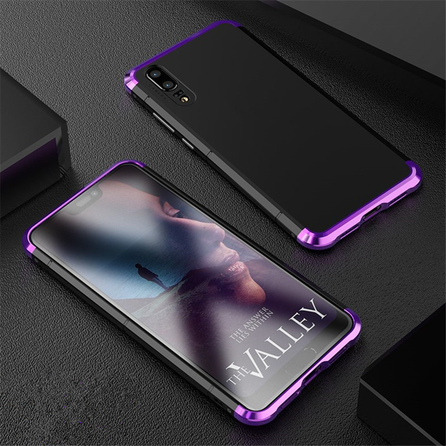 เคส Huawei P20 Pro #เคสกรอบโลหะกันชน Guardian Series Metal Bumper Frame Plastic Case