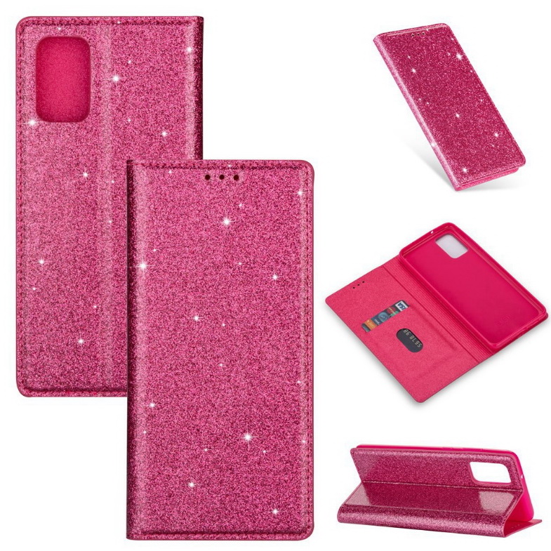 เคส Samsung Galaxy S20 FE / S20 FE 5G #เคสฝาพับ PU Glittery powder splicing design, dresses your device with a characteristic outwear