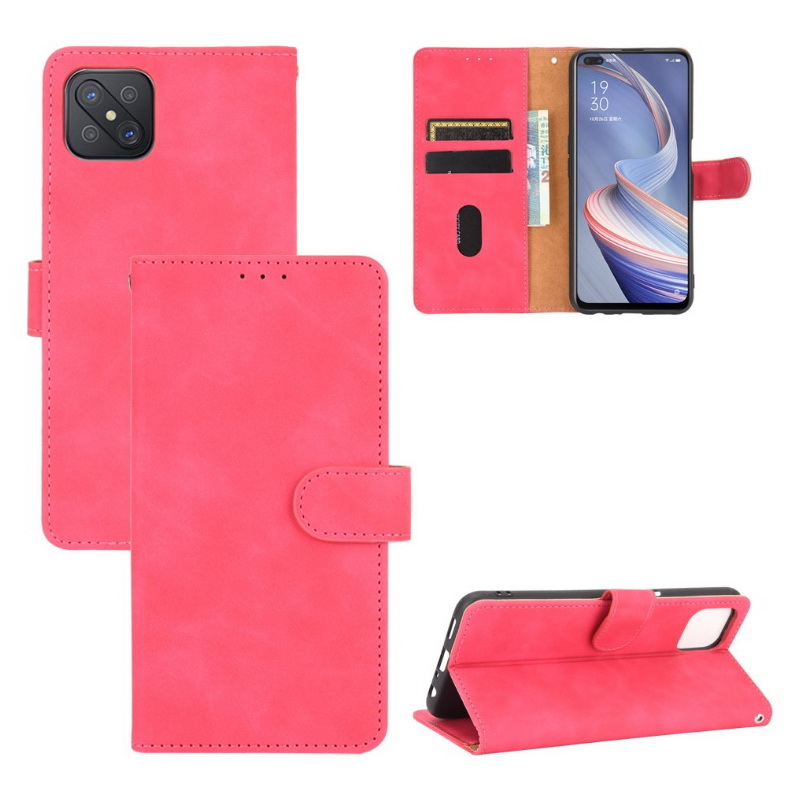 เคส OPPO Reno 4Z 5G #เคสฝาพับแบบกระเป๋าสตางค์หนัง PU มีช่องใส่บัตร Leather Wallet Card Holder Phone Cover