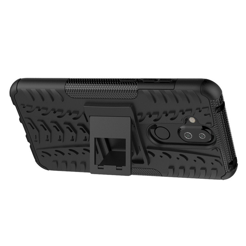 เคส Nokia 8.1 / X7 #เคสฝาหลังกันลื่น Cool Tyre Pattern Kickstand (PC + TPU) สีสันสดใส