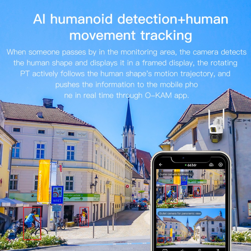 Vstarcam Vstarcam กล้องวงจรปิดกล้องใช้ภายนอก2เลนส์แบบใส่ซิมการ์ด รุ่นCG663DR ภาพคมชัด2ล้านพิกเซล ขาว