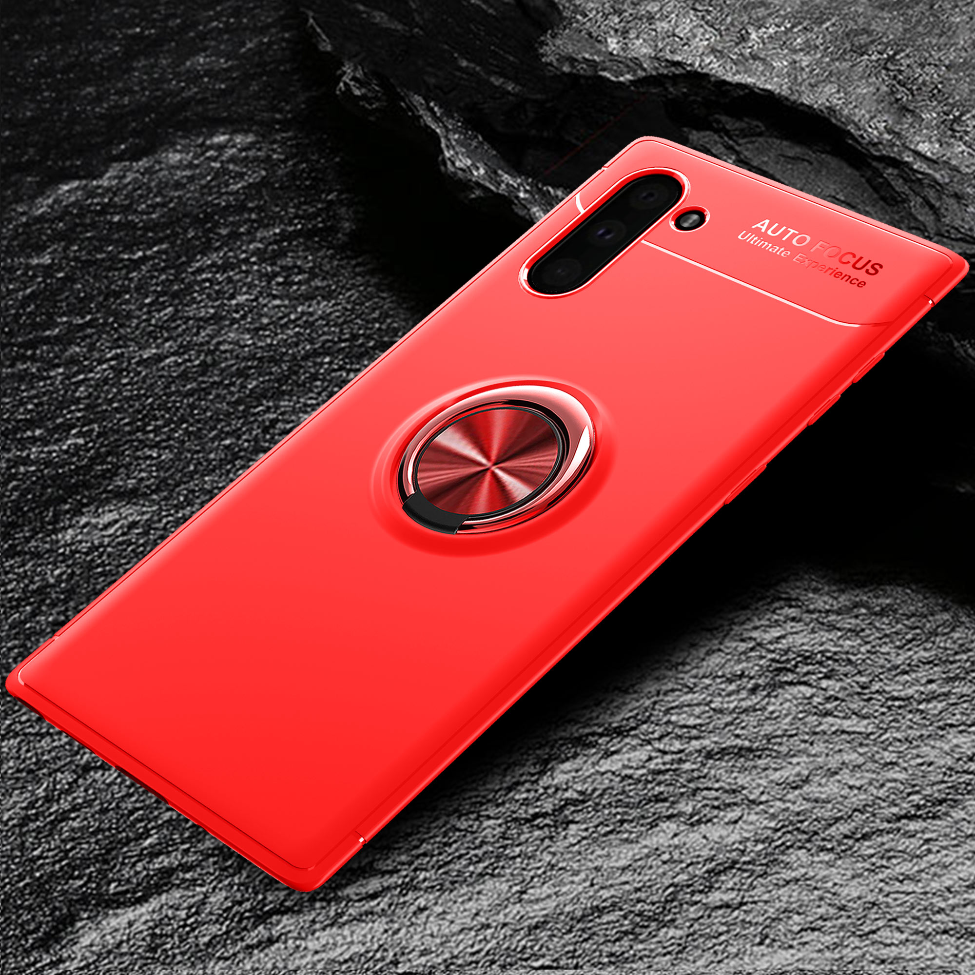 Case Samsung Galaxy Note 10 #เคสฝาหลัง TPU Finger Ring Kickstand (แผ่นโลหะแบบ Built-in)