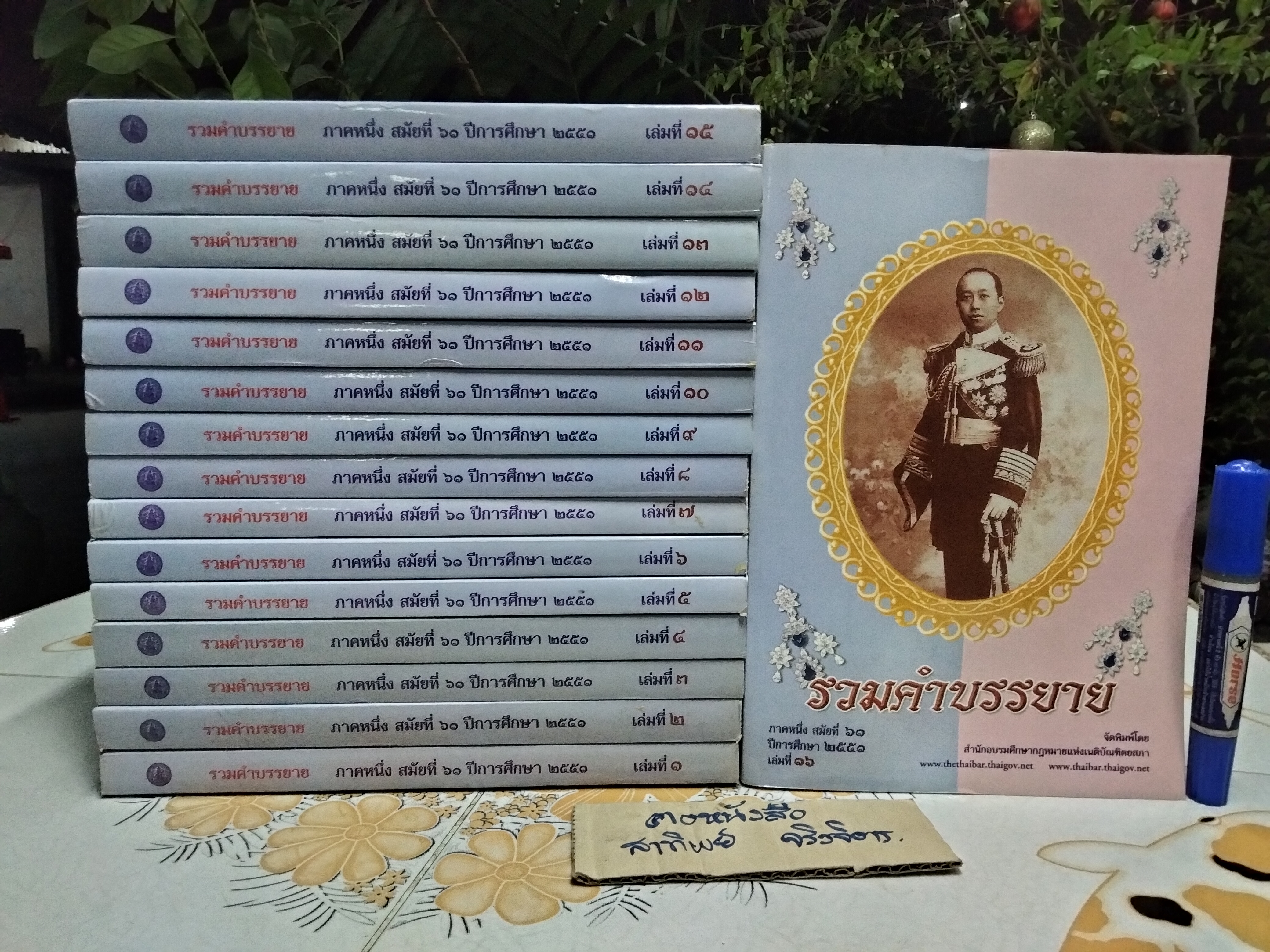 รวมคำบรรยาย ภาค 1/61 ปีการศึกษา 2551 (ครบ 16 เล่ม) **สินค้าหมด**