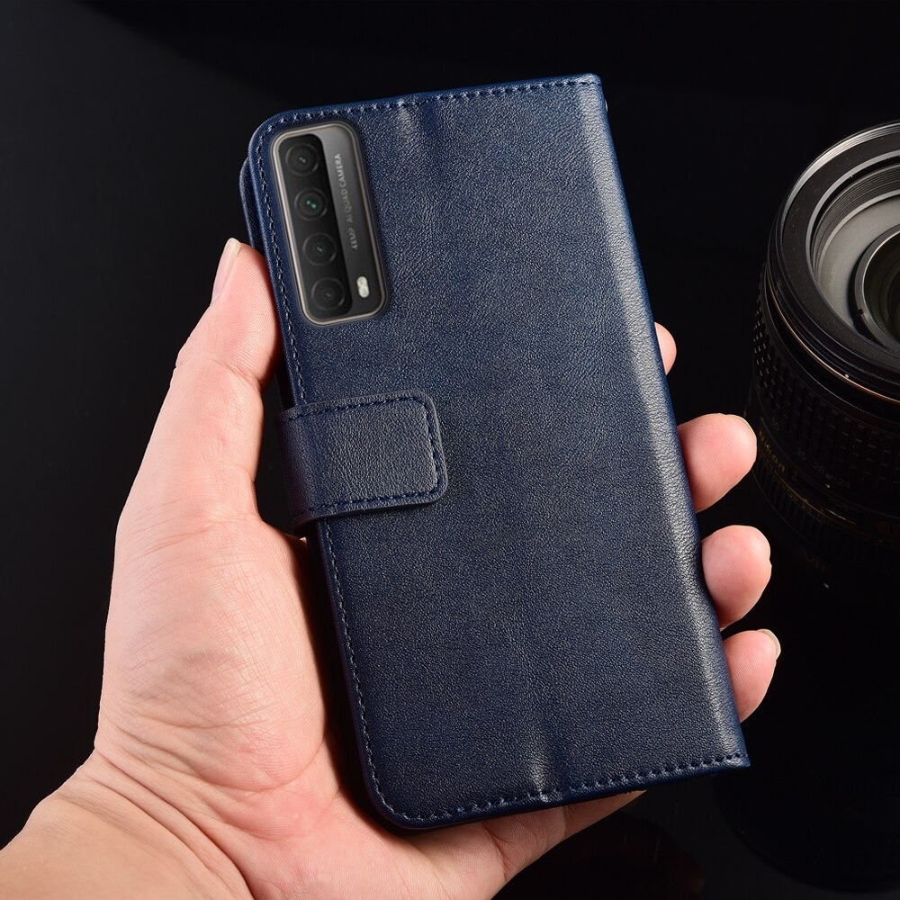 เคส Huawei Y7a #เคสฝาพับหนัง PUมีช่องเก็บบัตร Retro Leather with Wallet