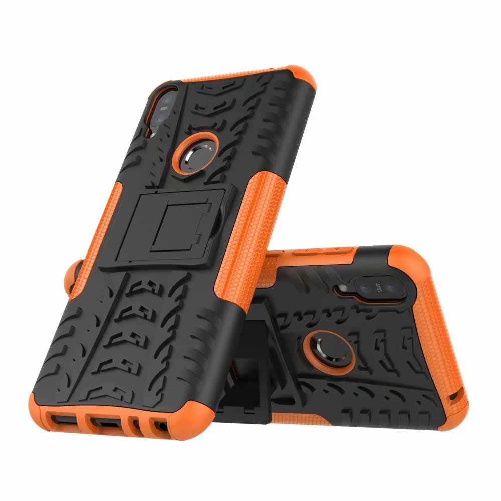 เคส Asus Zenfone Max Pro (M1) #เคสฝาหลังกันลื่น Cool Tyre Pattern Kickstand (PC + TPU)