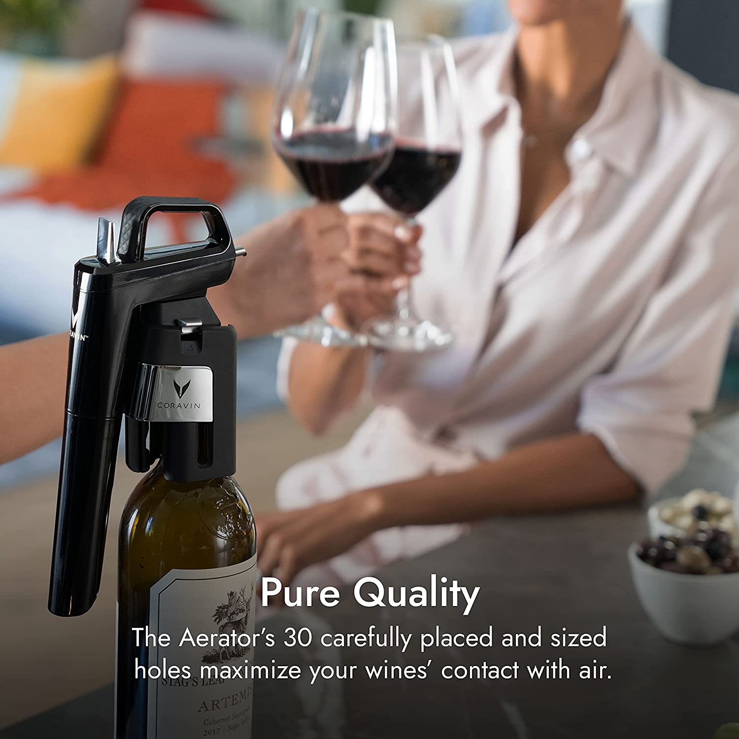 Coravin® Wine Preservation System Aerator for Wine Saver and Needle Pourerสำหรับขวดไวน์เซฟเวอร์และที่รินแบบเข็ม จุกอุปกรณ์เติมอากาศไวน์
