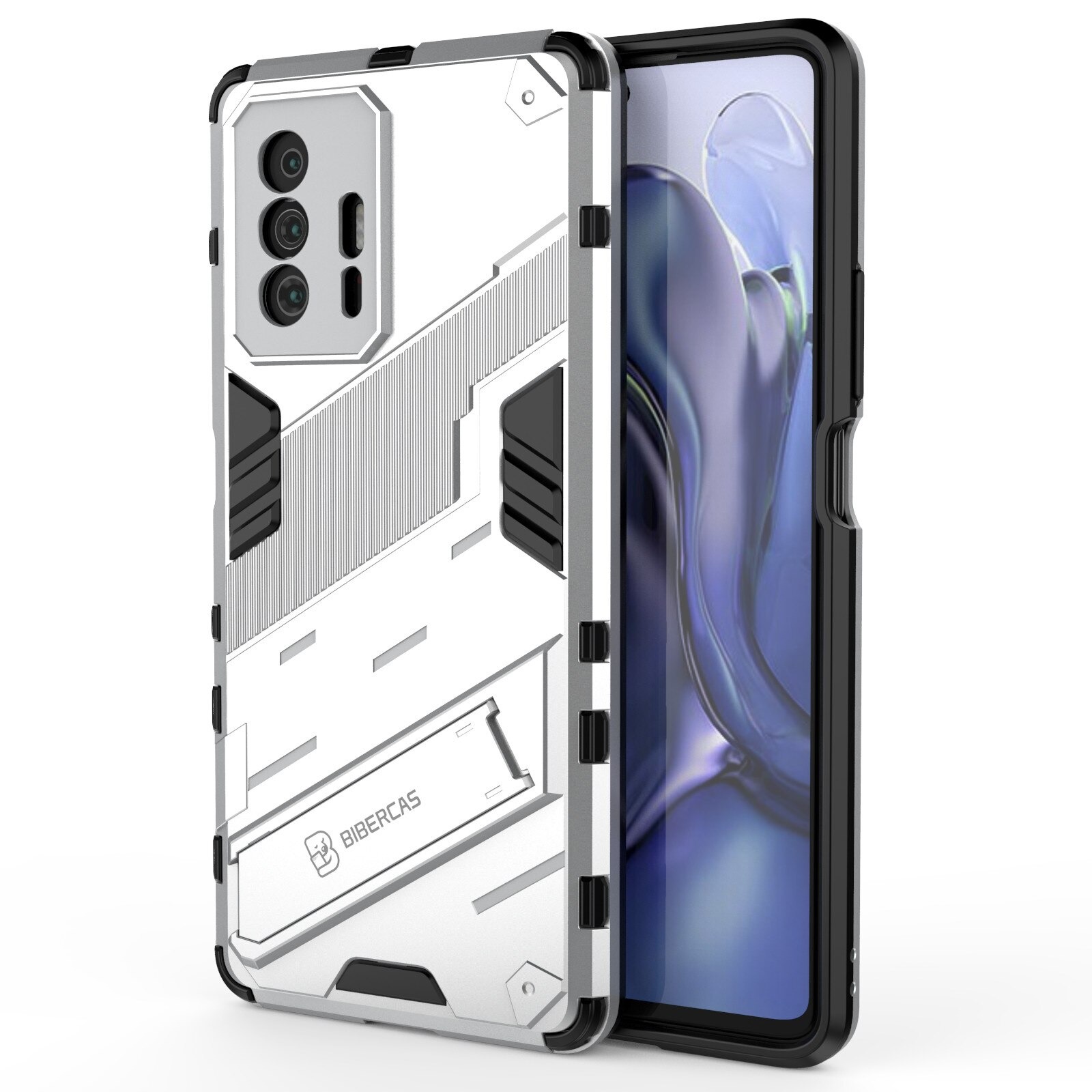 เคส Xiaomi 11T / 11T Pro#เคสฝาหลังพลาสติก ไฮบริด TPU + Kickstand