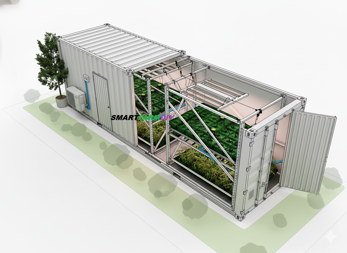 รับออกแบบผังฟาร์มโรงเรือนปลูกพืช แบบ City Future Farming (AI Generative Farming#25)