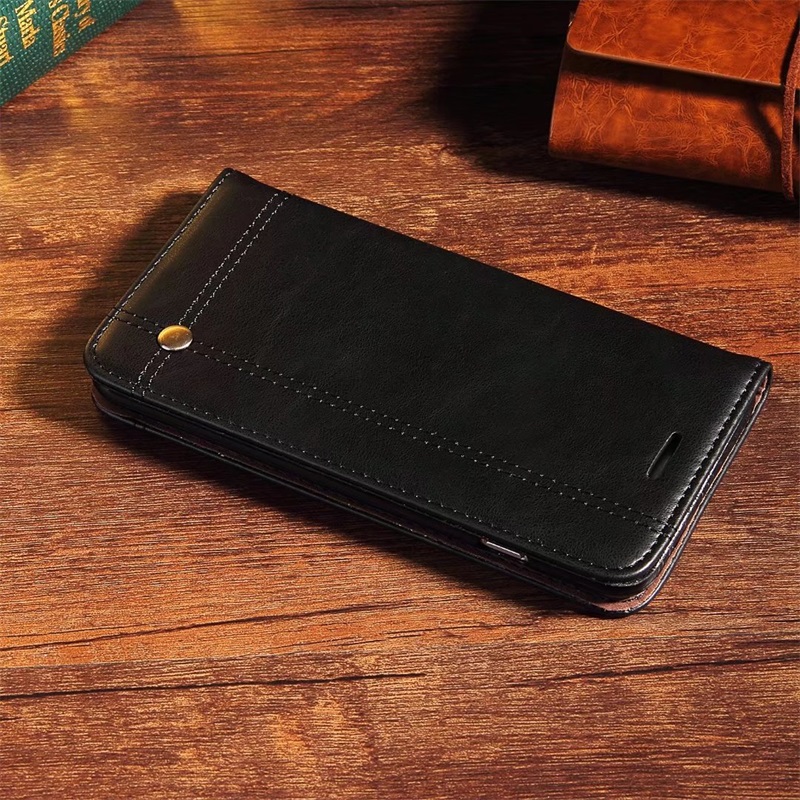 เคส OnePlus 6 #เคสฝาพับหนัง PU Crazy Horse Texture Retro Leather Auto-absorbed Wallet คุณภาพดี