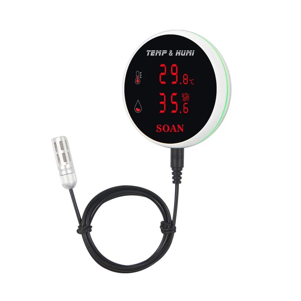 ตัววัดอุณหภูมิ Outdoor Temperature Humidity Meter with LCD Display Alarm 3M