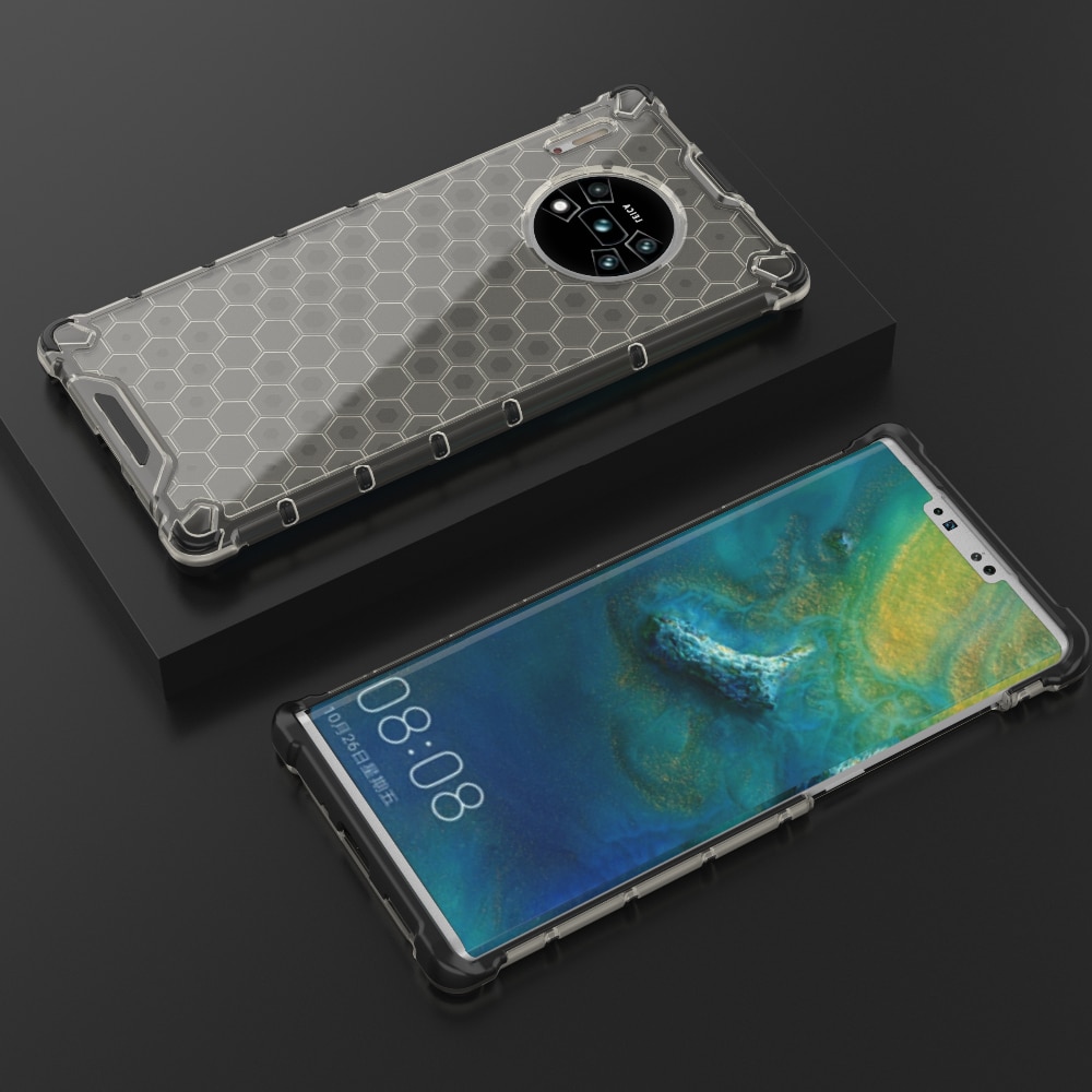 Case Huawei Mate 30 Pro #เคสฝาหลังกันกระแทก Honeycomb Shock Absorber TPU + PC + Silicone Hybrid