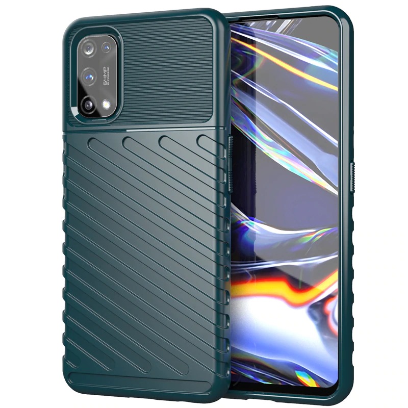 Case realme 7 Pro #เคสฝาหลัง TPU อ่อน Thunder Series Twill Texture Soft TPU